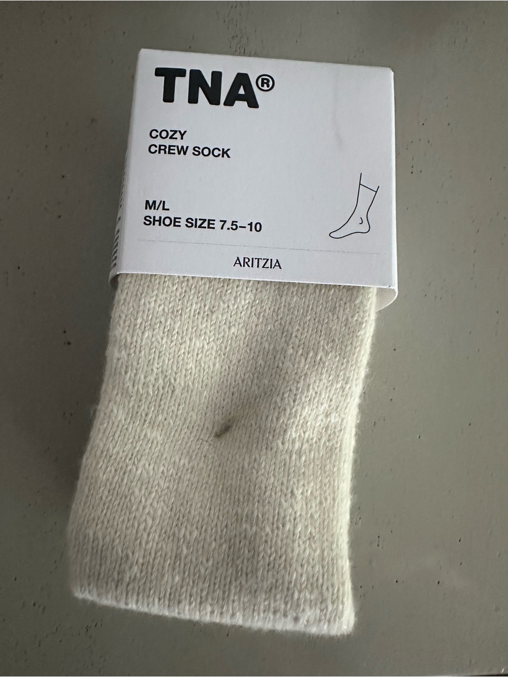 TNA Cozy Crew Sock - Cream